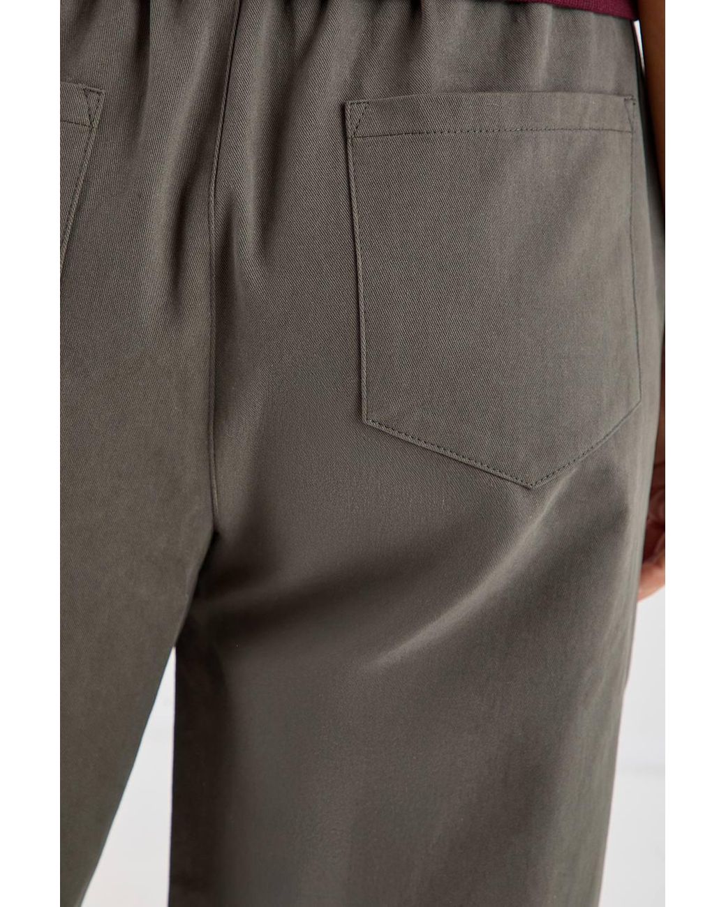 Nasty Gal Green Baggy Cotton Twill Pants