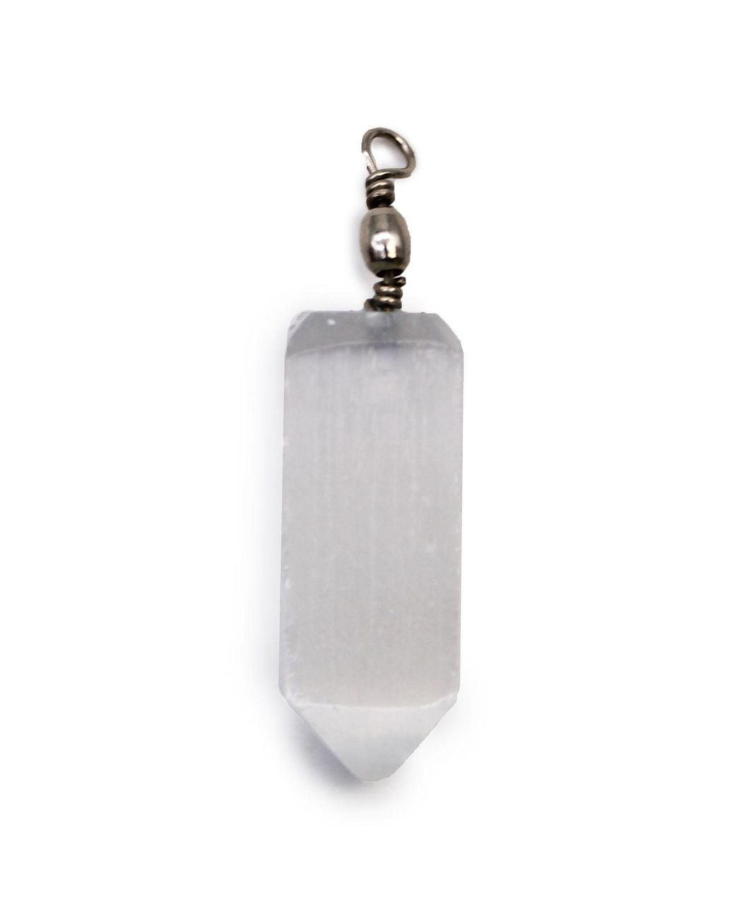 KDMD White Selenite Obelisk Pendant