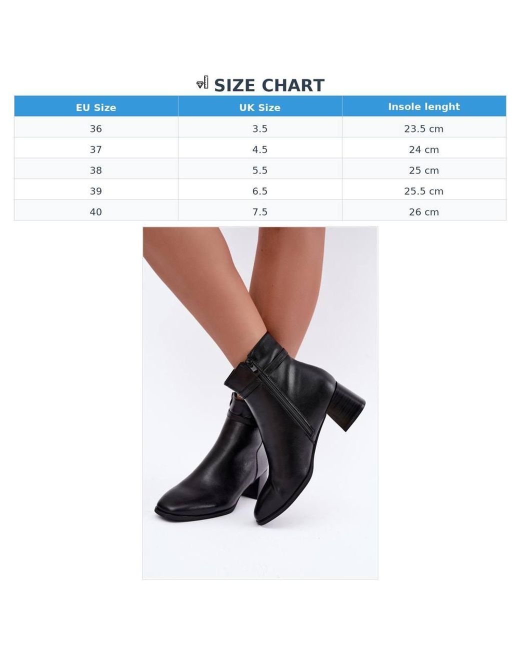 Love Lace Black Block Heel Warm Lined Faux Leather Biker Boots