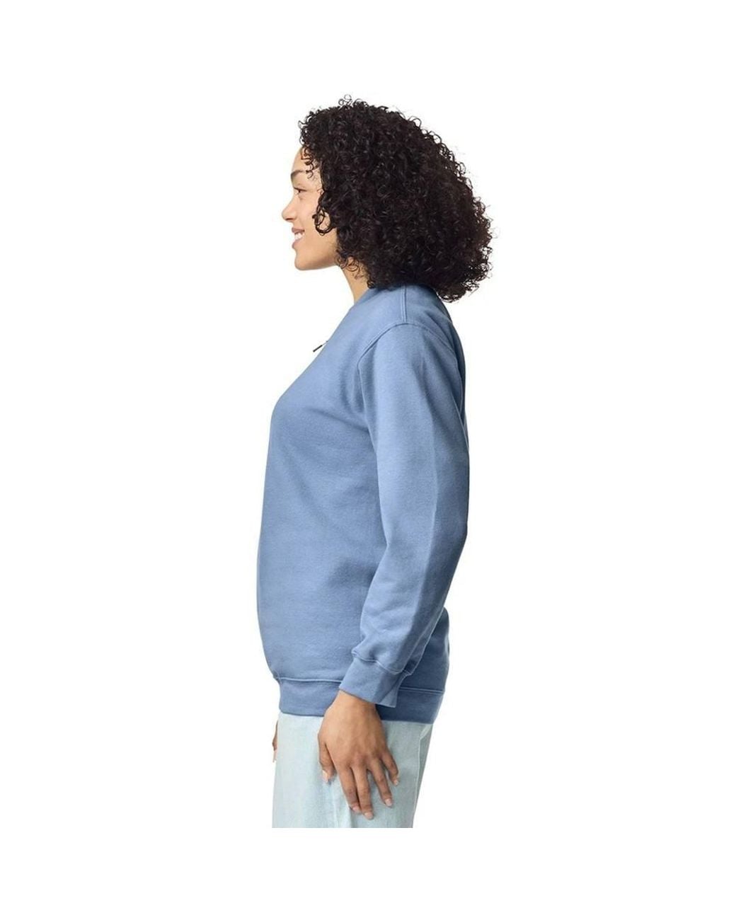 Gildan Blue Softstyle Midweight Quarter Zip Sweatshirt for men