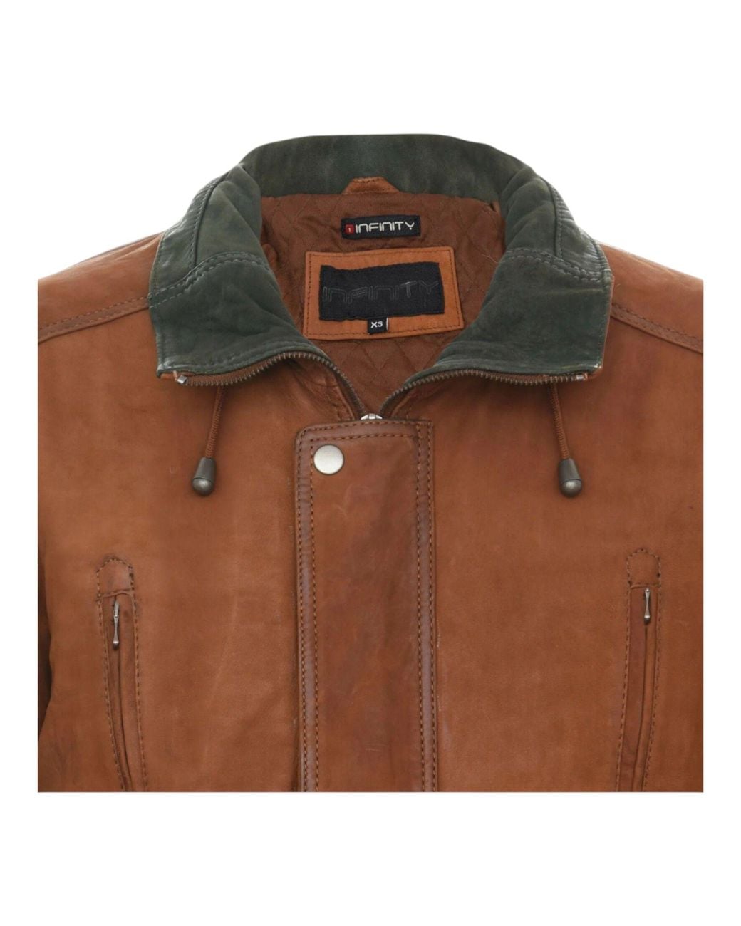 Infinity Leather Brown Nubuck Leather Parka Coat- Gatton for men