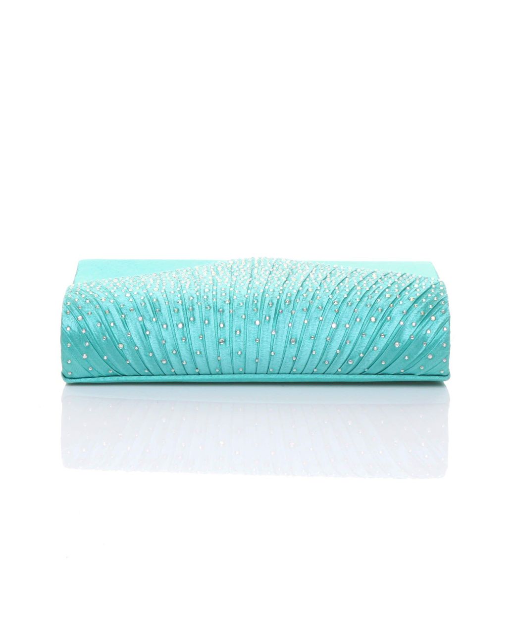 AJVANI Blue Diamante Envelope Clutch Bag