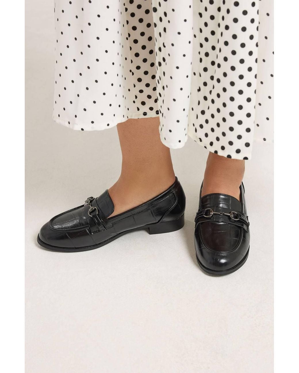 Yours Black Snaffle Loafer