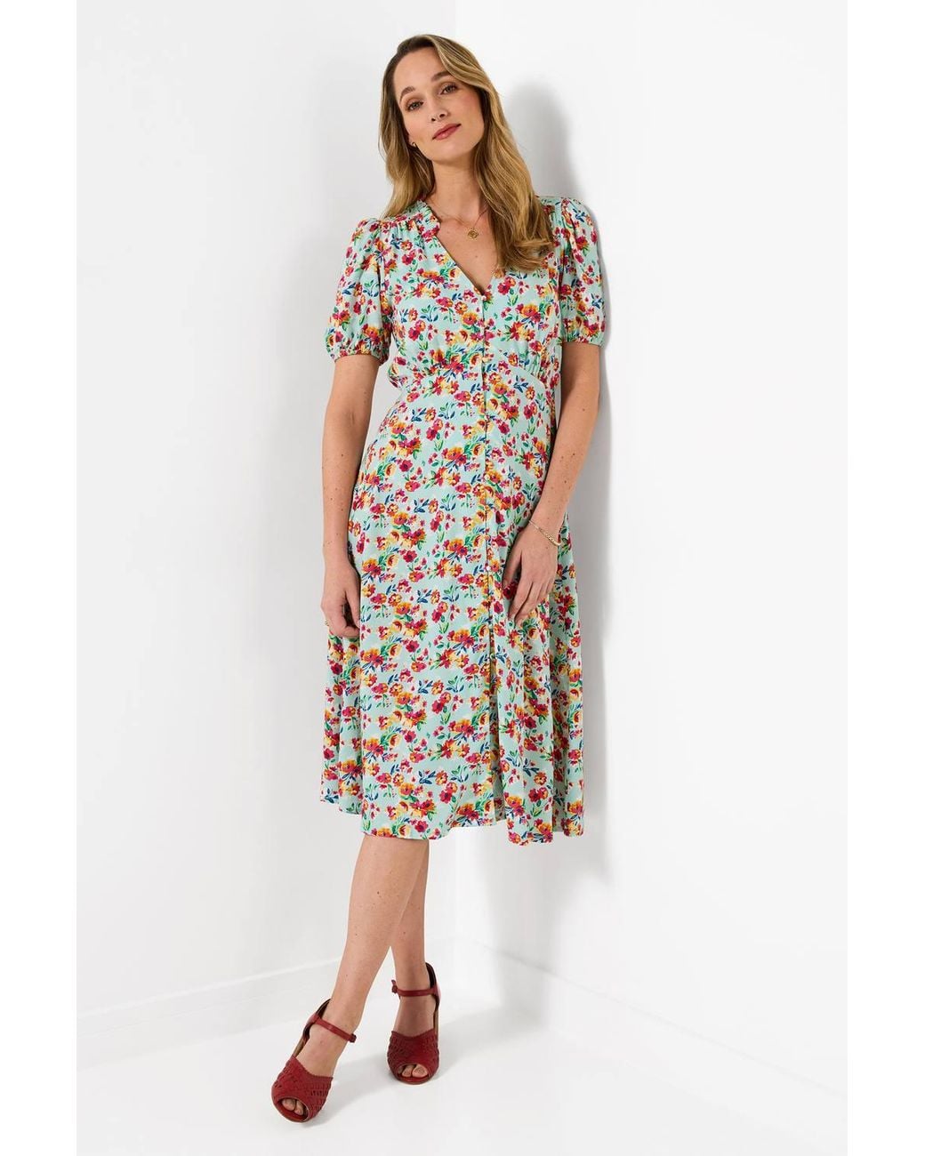 Joe Browns White Vintage Floral Tea Dress