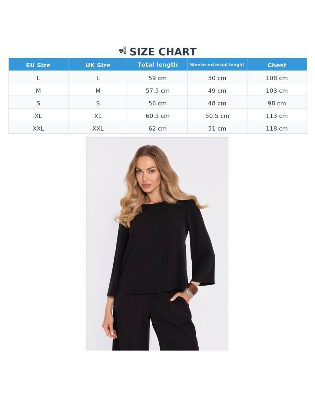 Love Lace Black Classic Stretch Long Sleeve Blouse