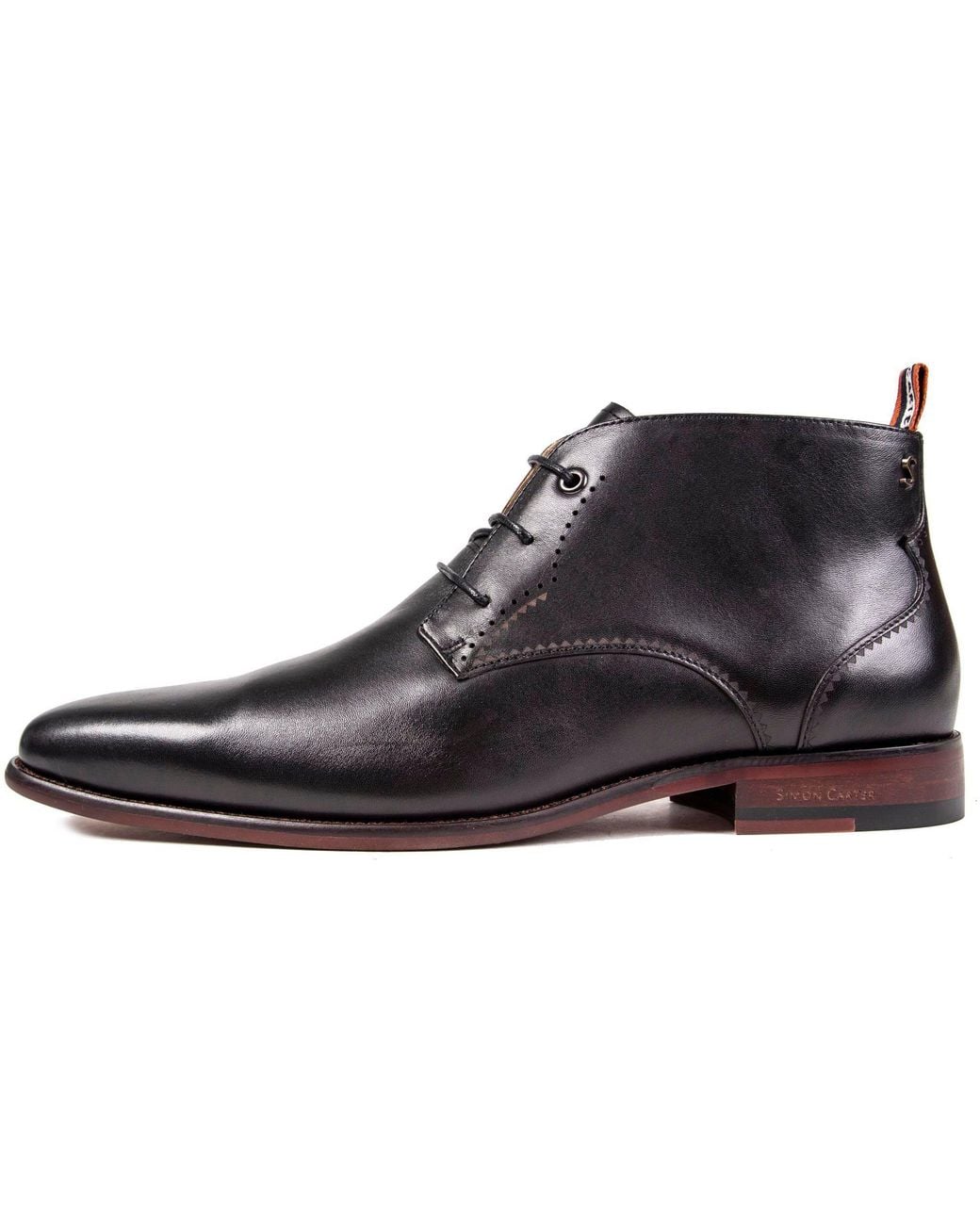 Simon Carter Black Collie Chukka Boots for men