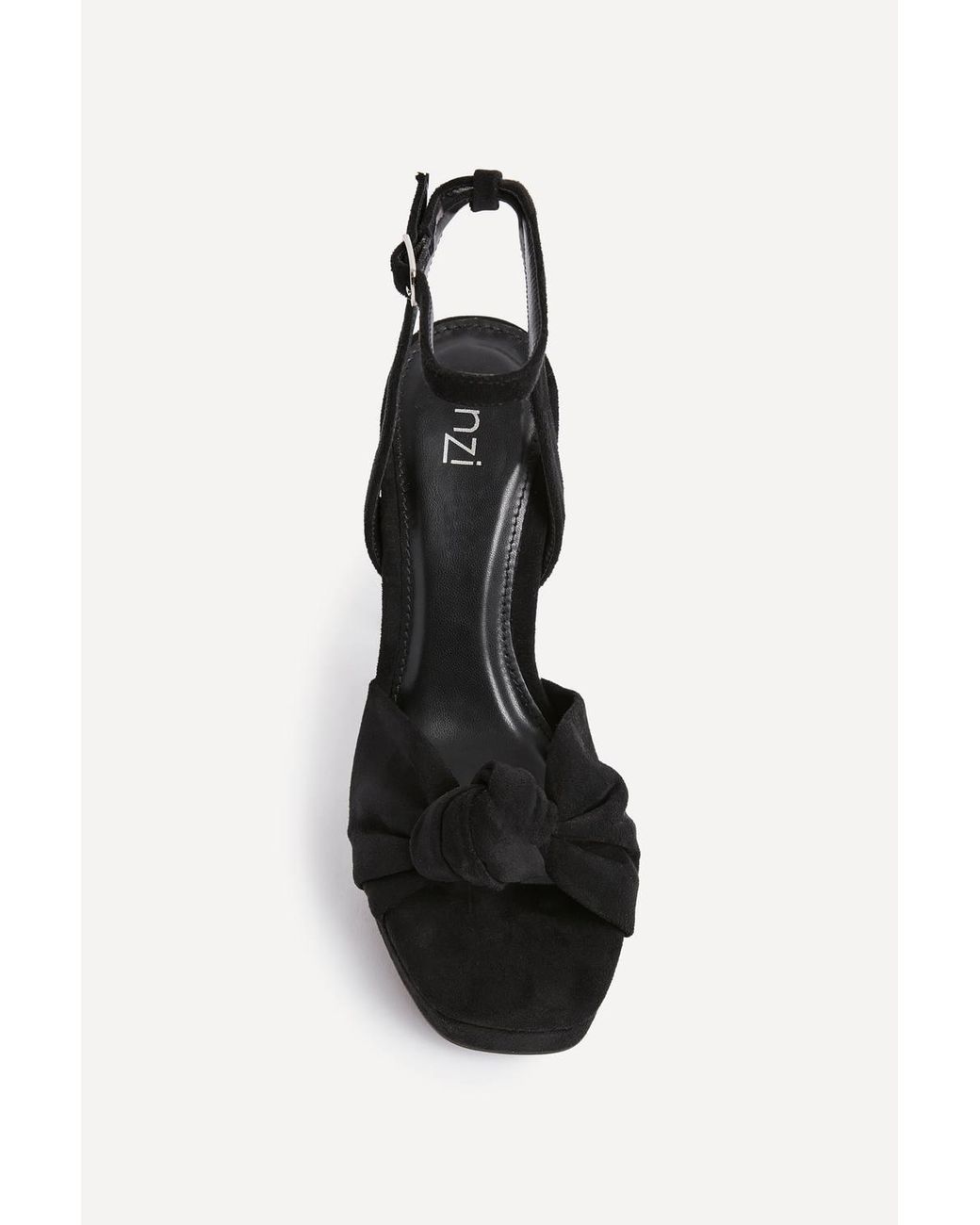 Linzi Black Ruba Knotted Platform Heels