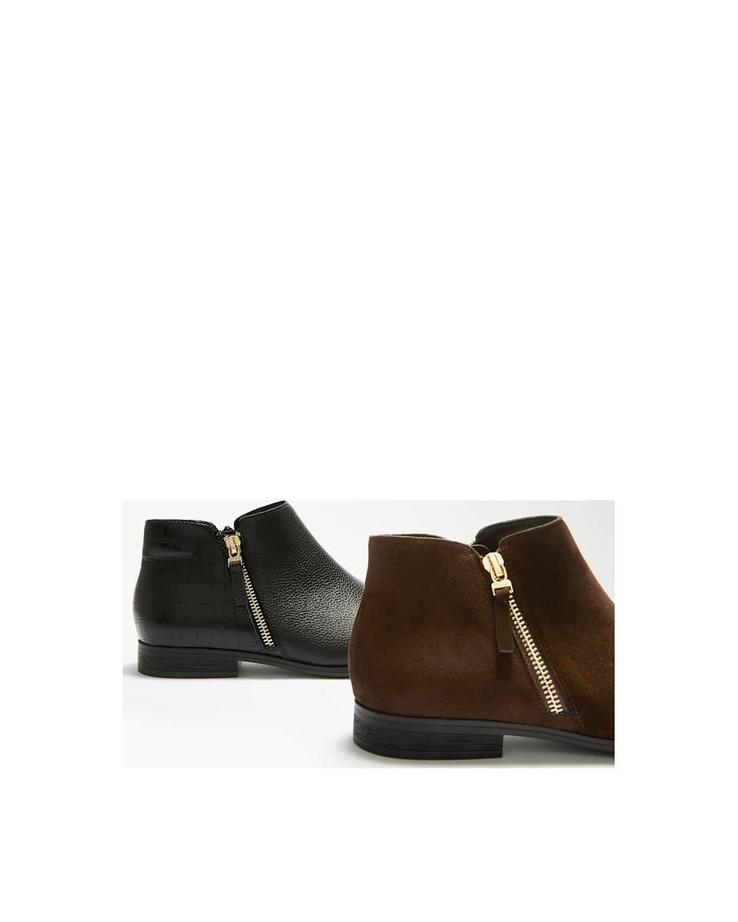 Dune Brown Wide Fit 'Pantha' Suede Ankle Boots