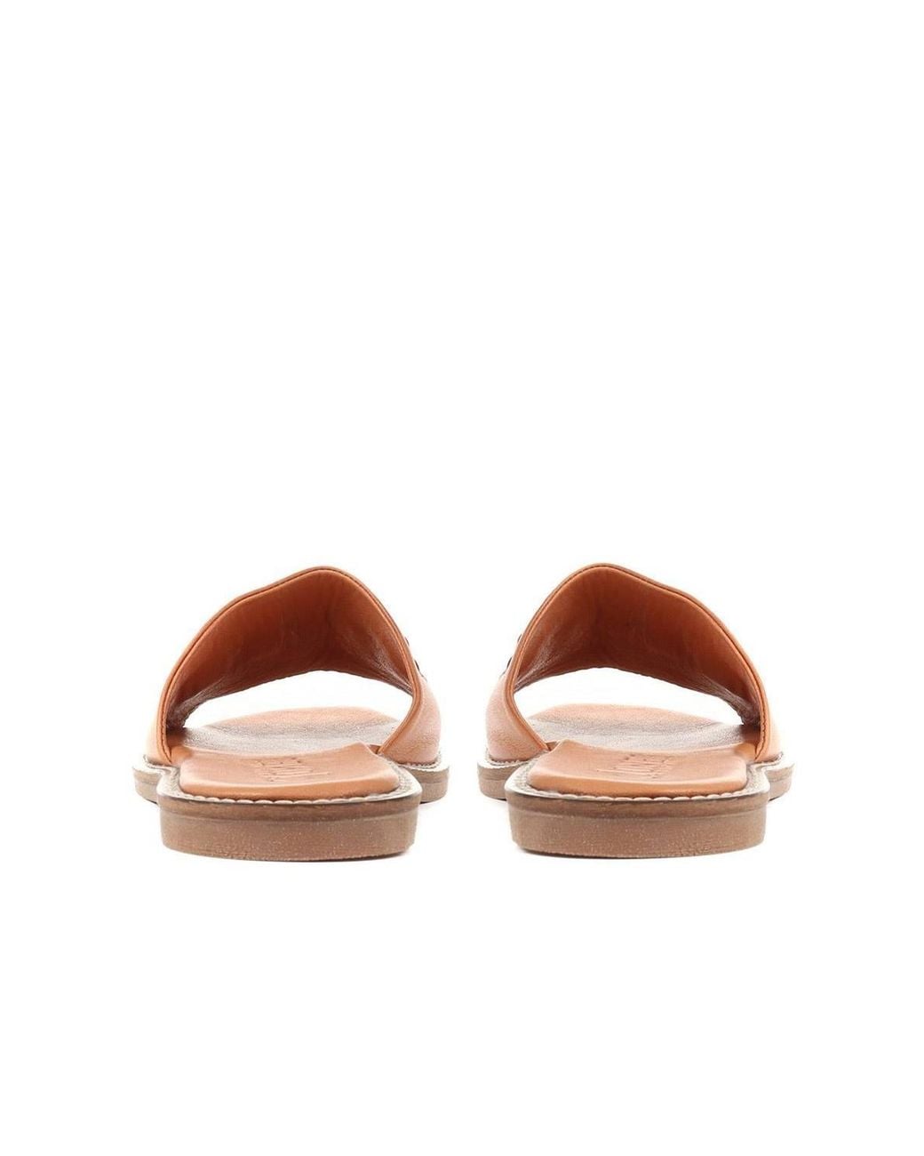 Jones Bootmaker Brown Emillina Leather Buckle Mule Sandals