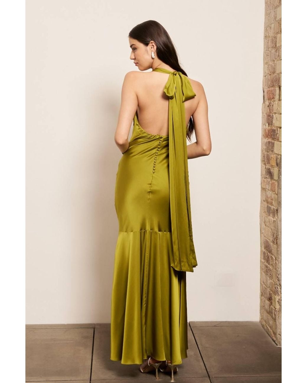 TFNC London Yellow Sabba Maxi Dress