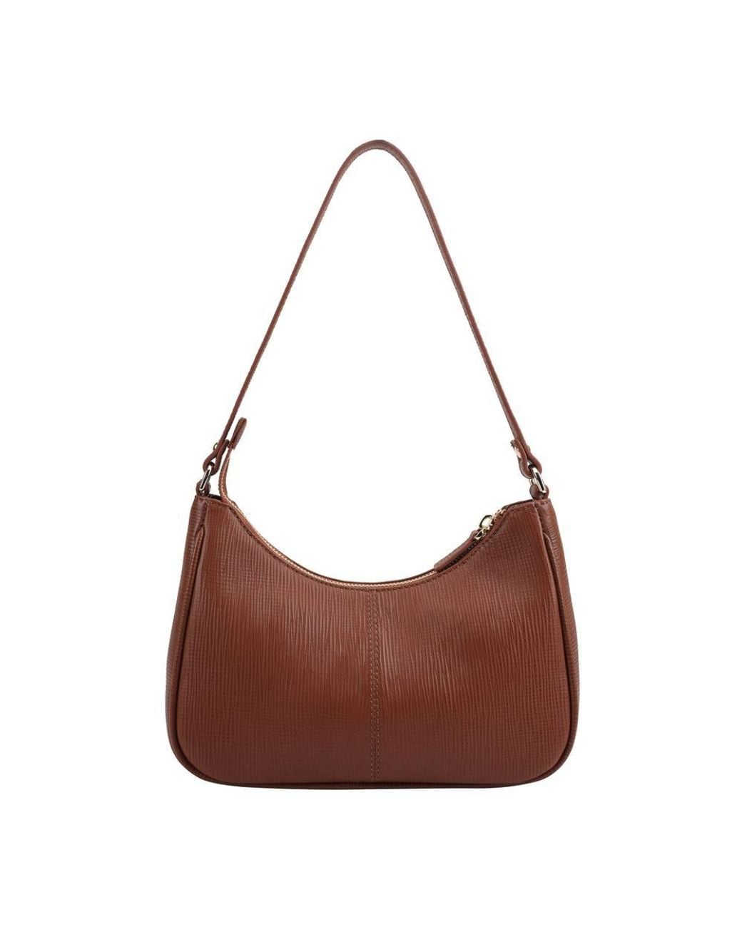 Paul Costelloe Brown Delphine Leather Shoulder Bag