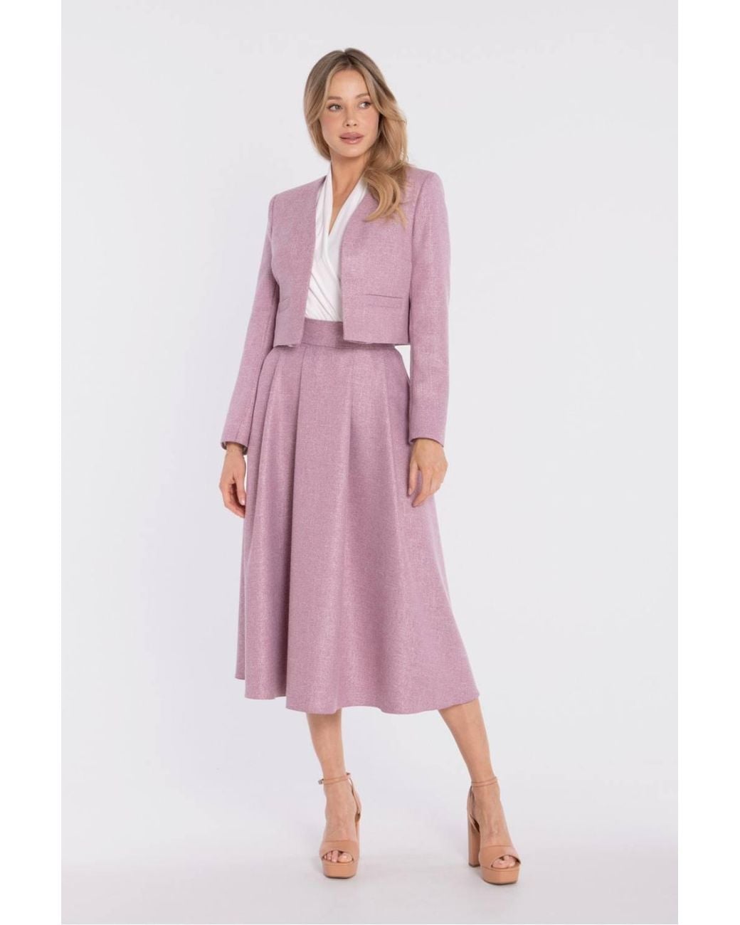 Love Lace Pink Classic Stretch Rayon Casual Jacket