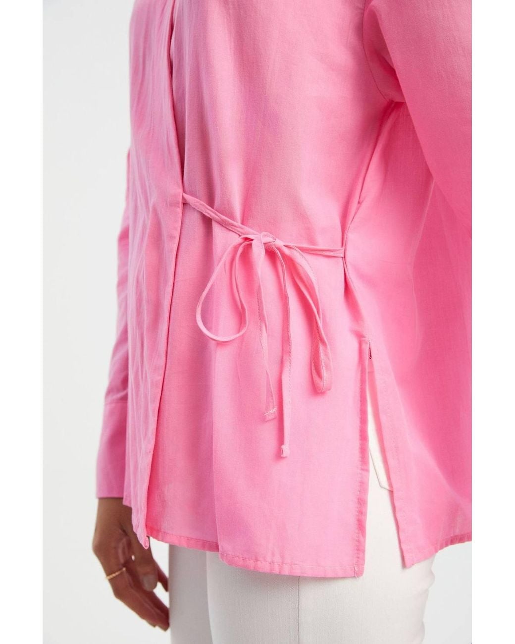 Hiccup Pink Tie Side Long Sleeve Shirt