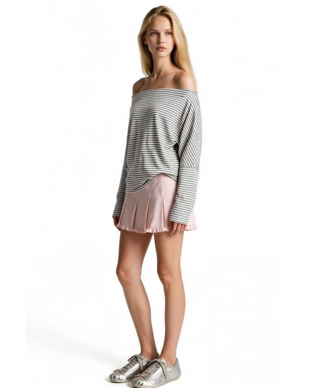 Busem Gray Viscose-Lycra Blouse