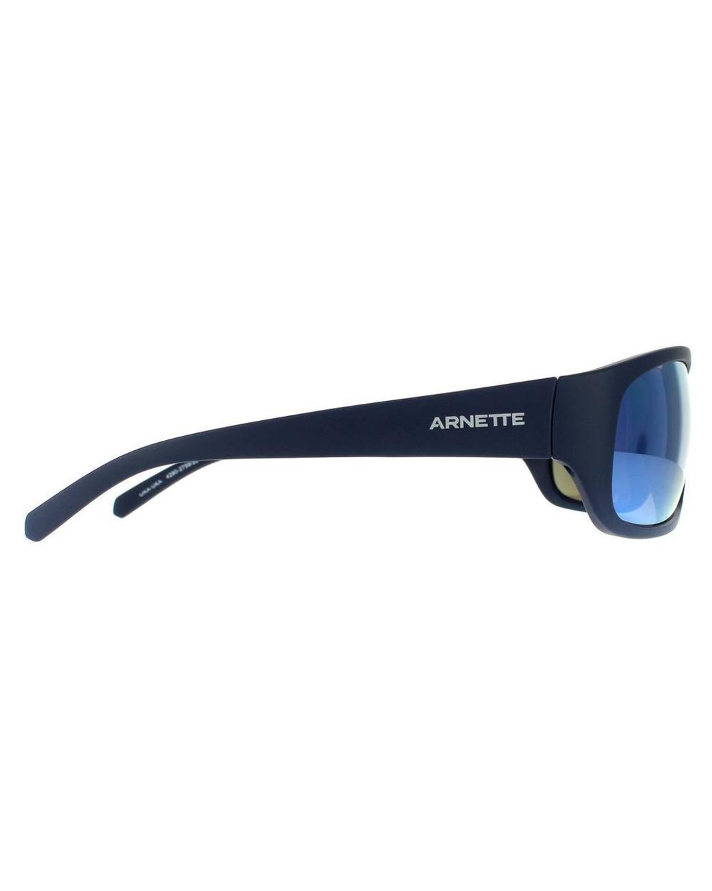 Arnette Blue Rectangle Matte Dark Mirror Water Sunglasses for men