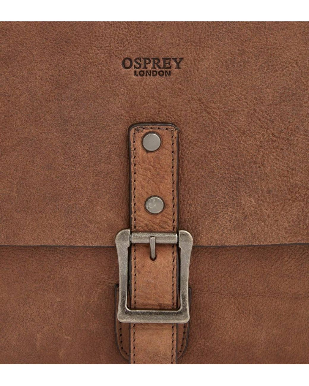 Osprey Brown The Clayton Leather Satchel Bag for men