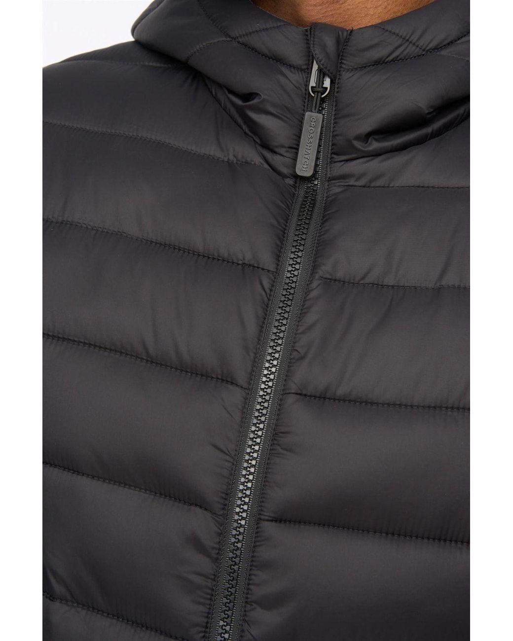 Crosshatch Gray Gattering Lightweight Hooded Quilted Puffer Jacket for men