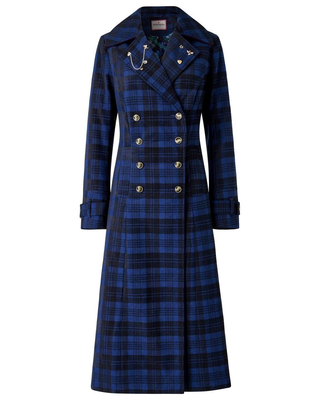 Joe Browns Blue Roxie Long Check Coat