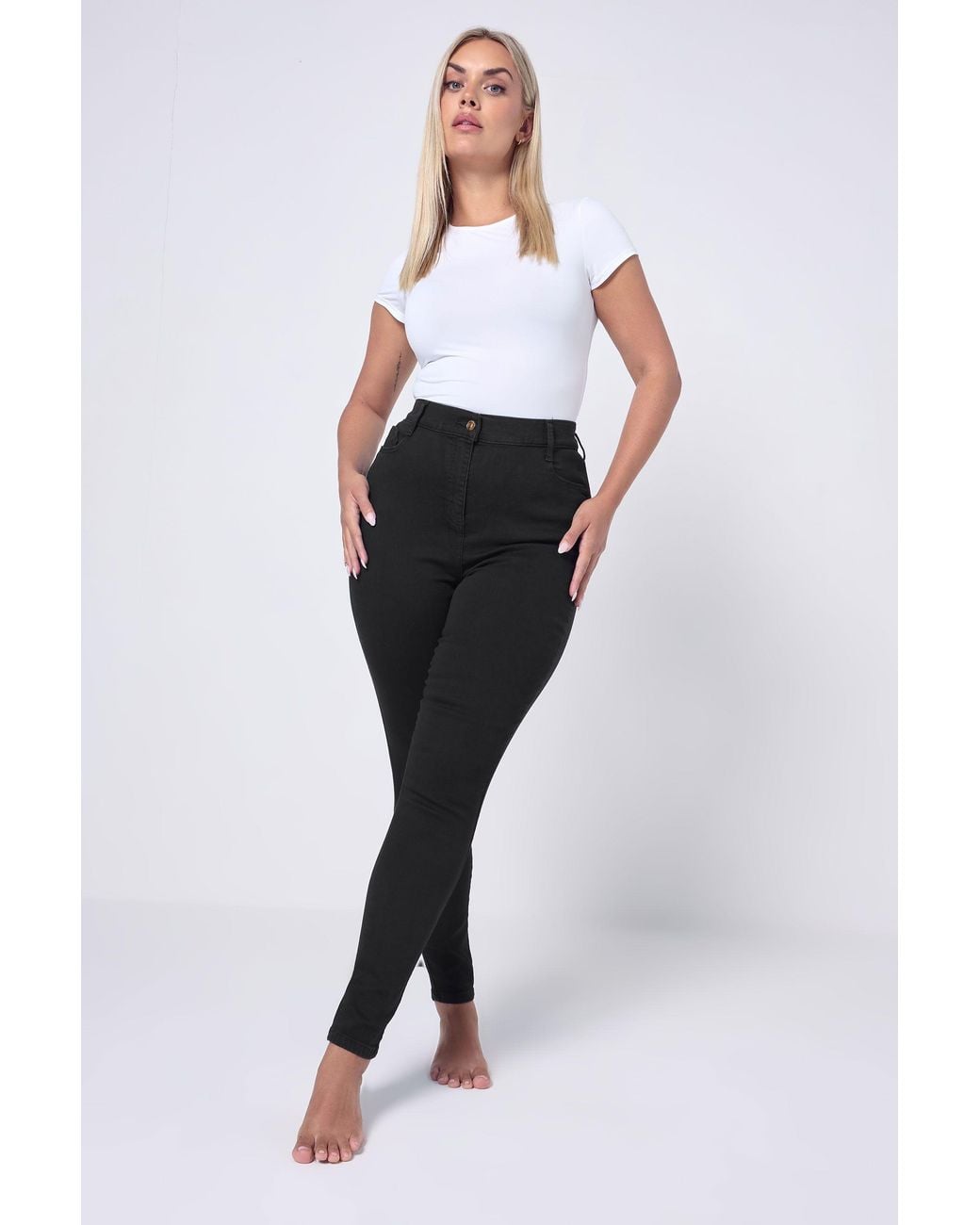 Yours Black Stretch Skinny Ava Jeans