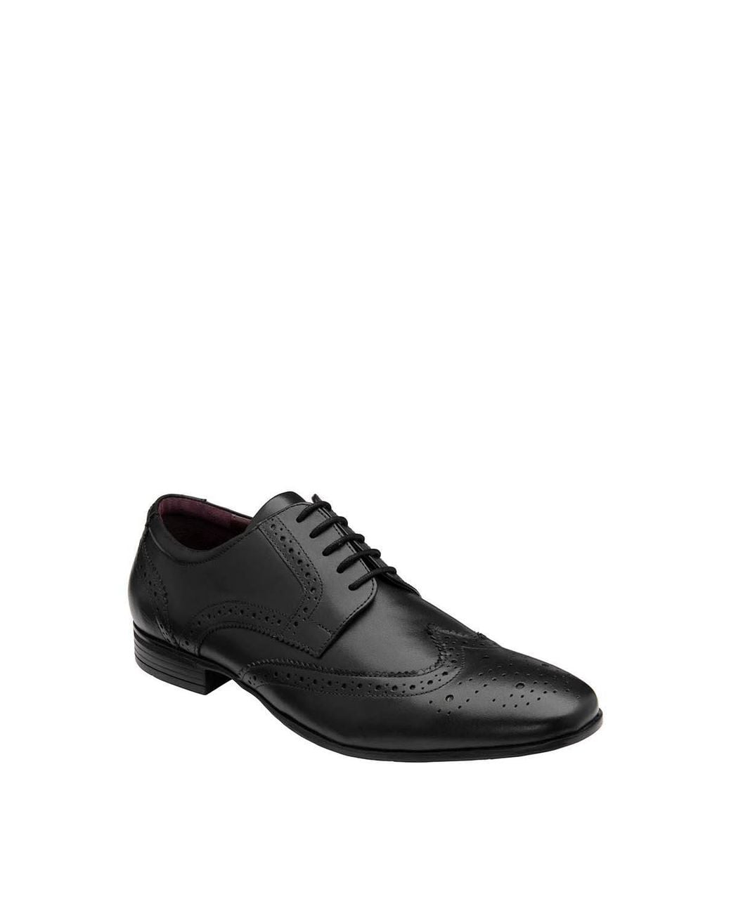 Lotus Black 'Easton' Leather Lace-Up Brogues for men