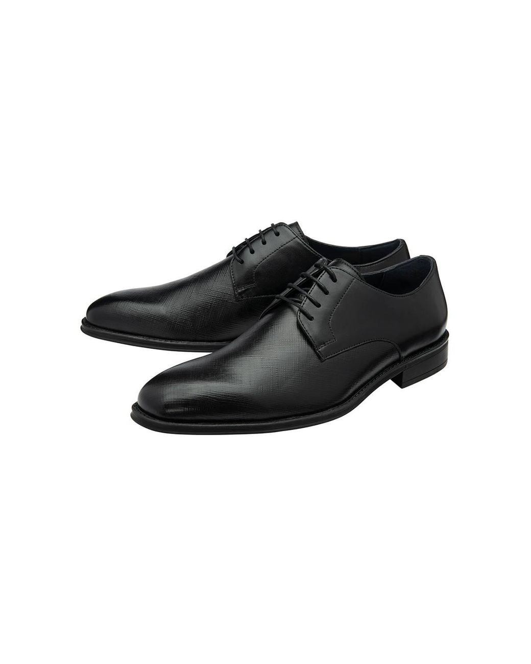 Lotus Black 'Ripon' Leather Lace-Up Shoes for men