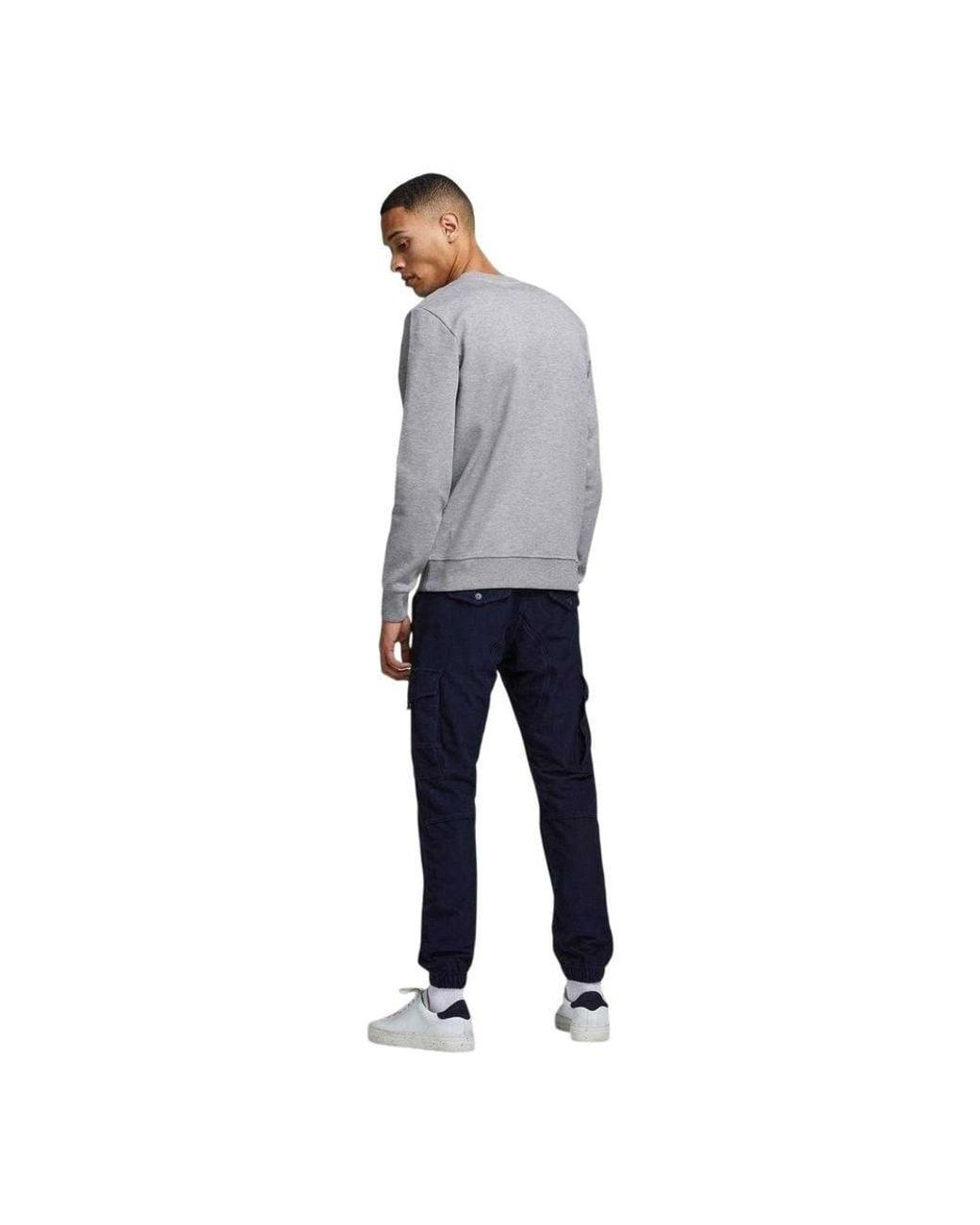 Jack & Jones Gray Basic Sweatshirt for men