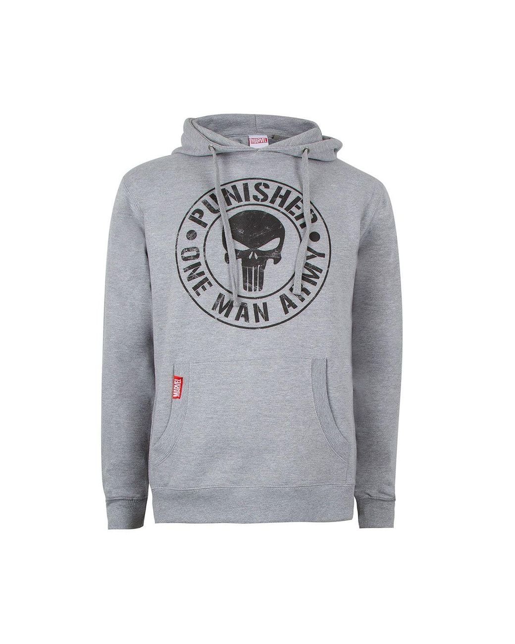 Marvel Gray One Army Cotton Hoodie for men