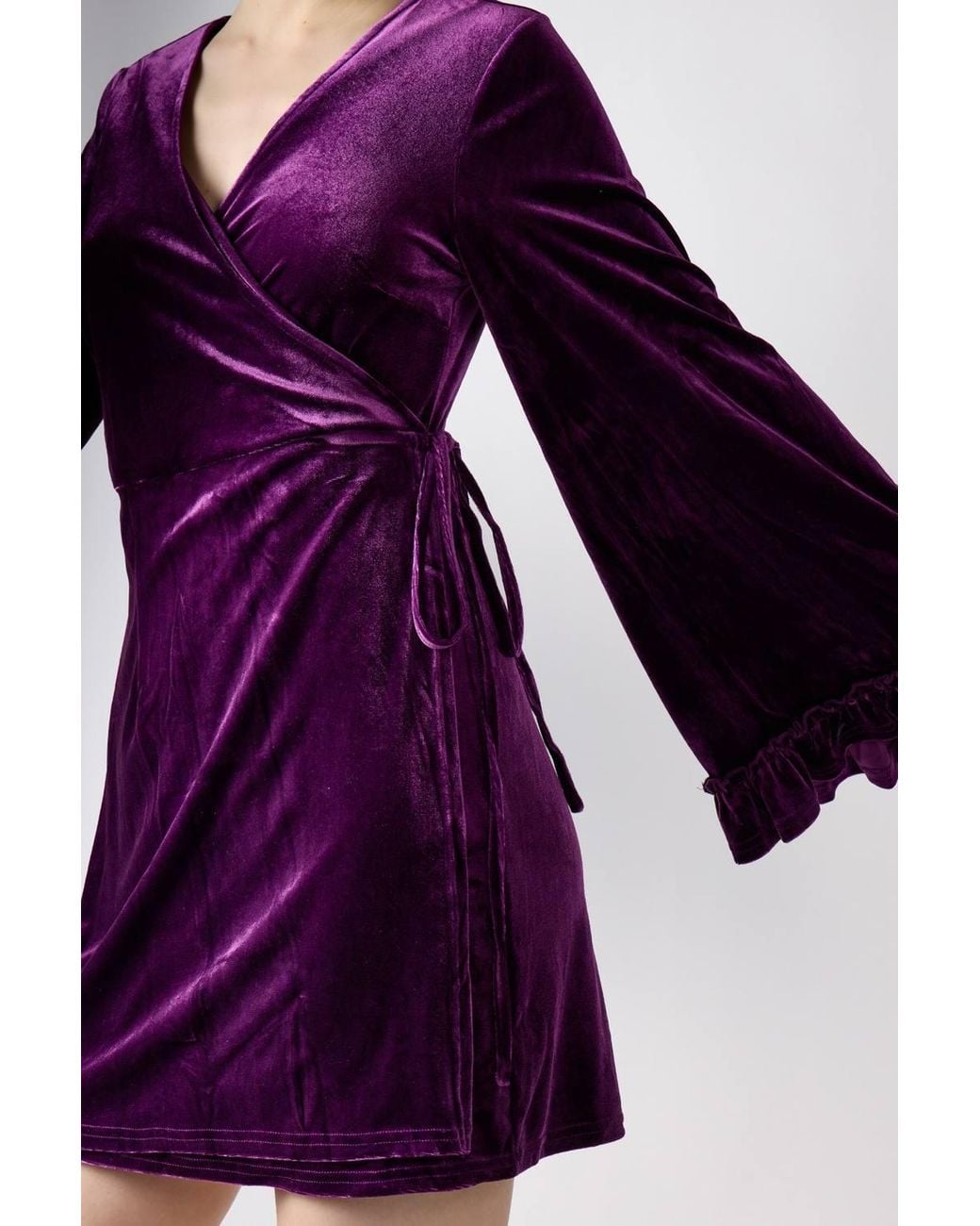 Shnoo Purple Mini Wrap Dress