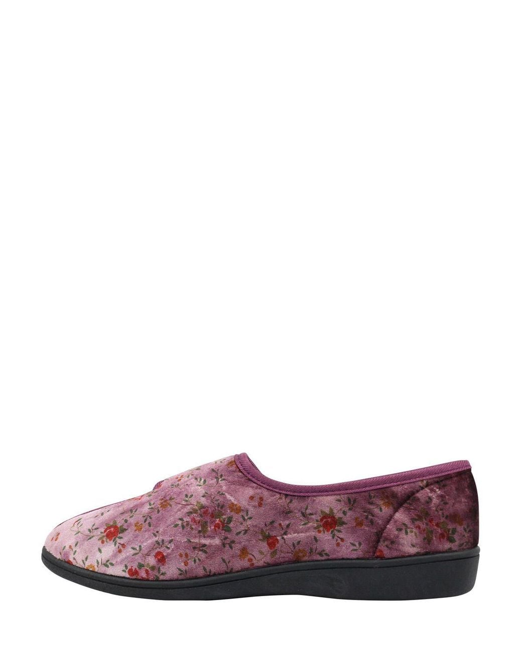 Chums Purple Dr Keller Floral Print Touch Fasten Slipper