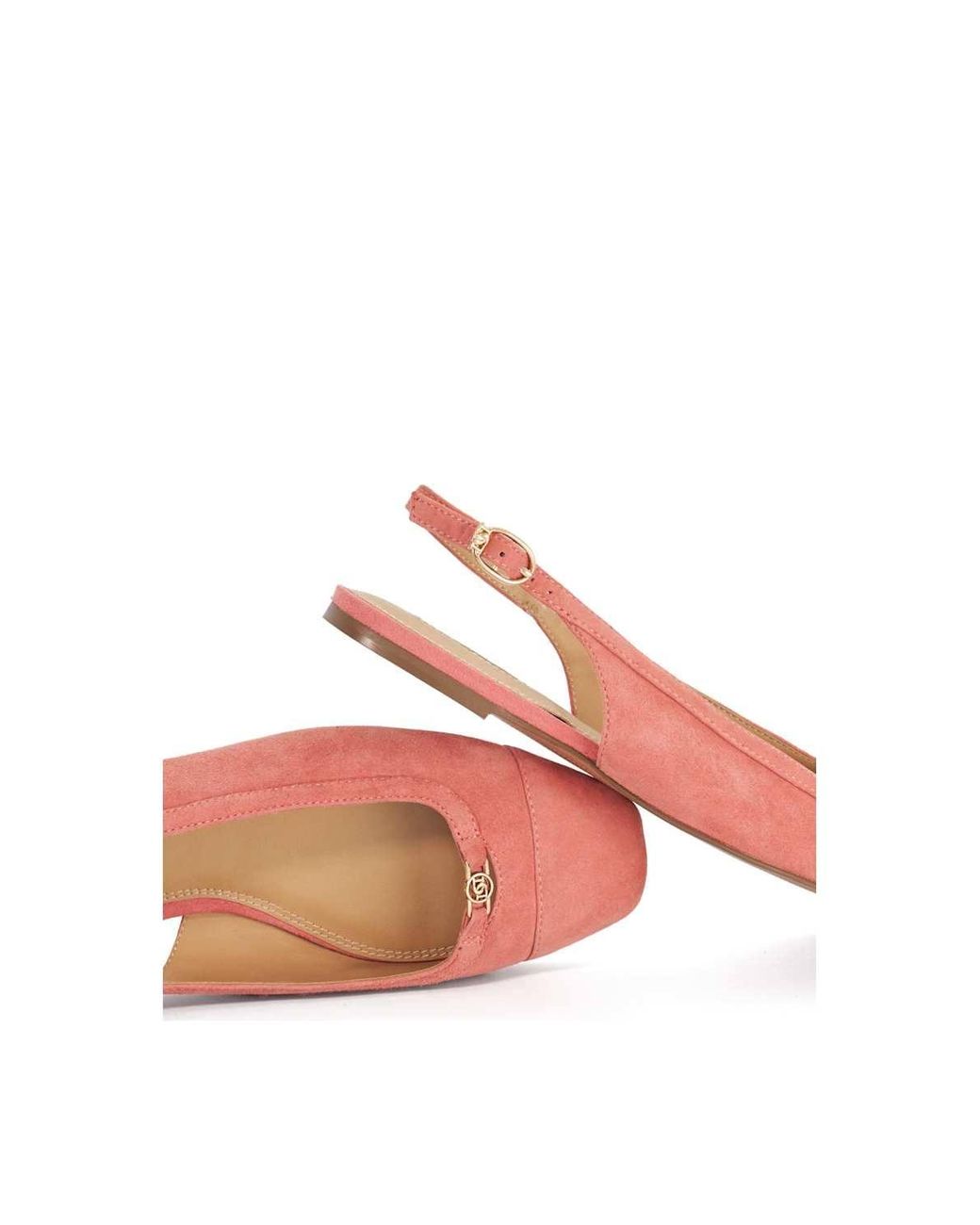 Dune Pink 'Hanna' Suede Ballet Pumps