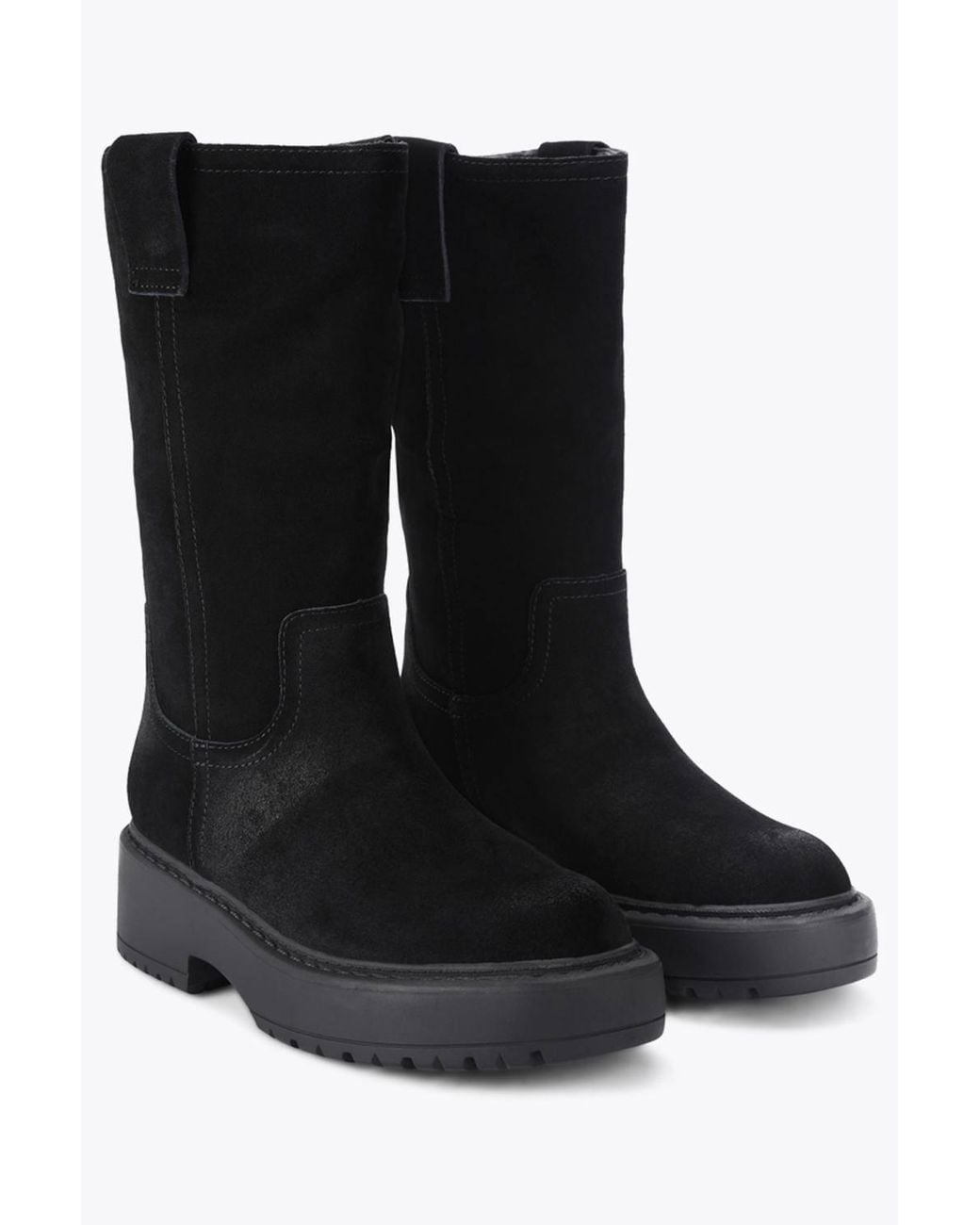 Steve Madden Black 'Ruckus Suede' Suede Boots