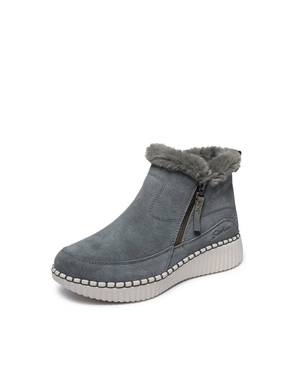 Skechers Gray Wilshire Blvd Fresh Zip Ankle Boot