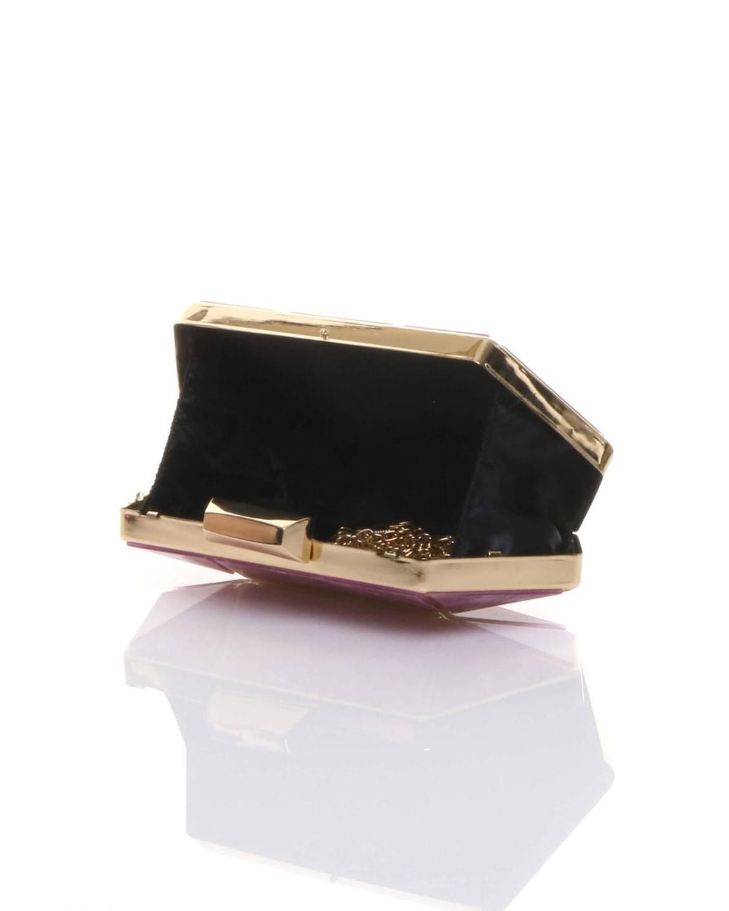 AJVANI Purple Geometric Art Deco Evening Clutch Bag