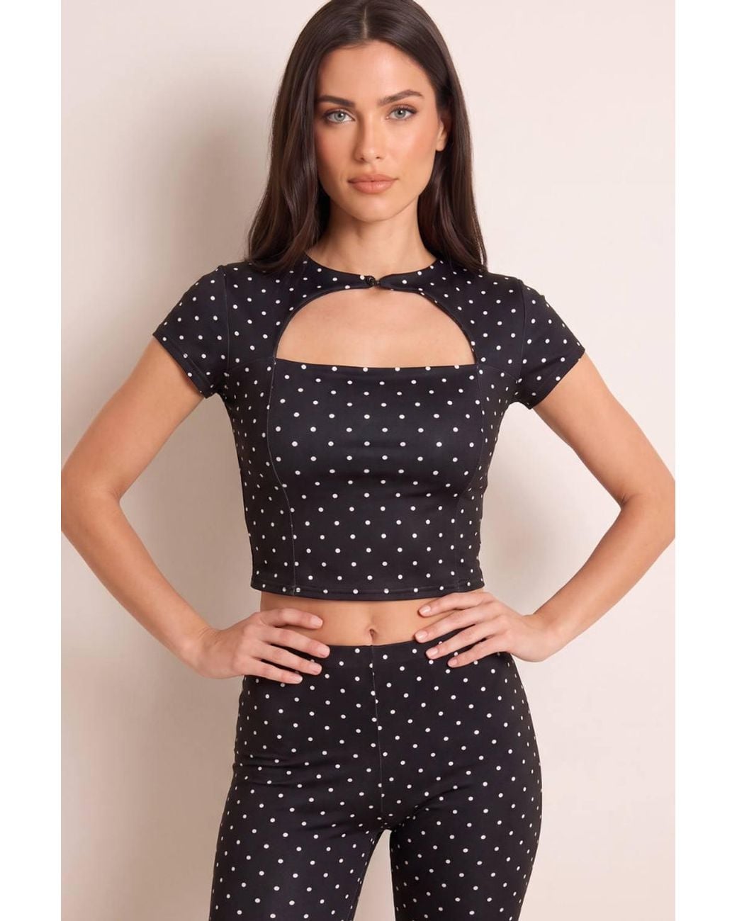 Rebellious Fashion Black June Cut Out Top & Capri Pants Co-Ord Set