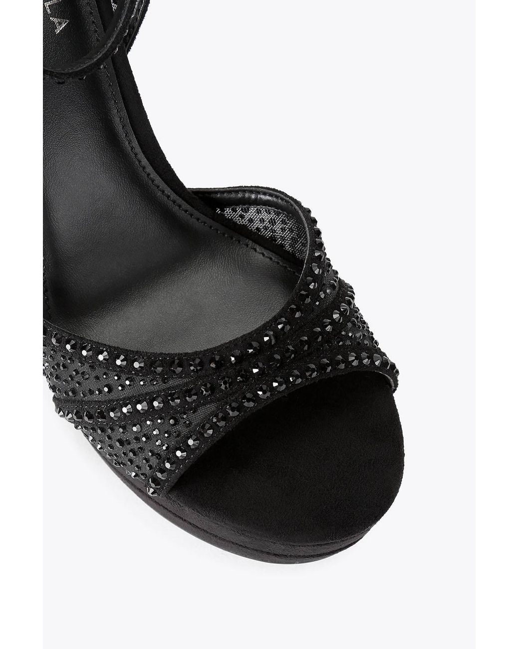 Carvela Kurt Geiger Black 'Irina Jewel Platform' Fabric Heels