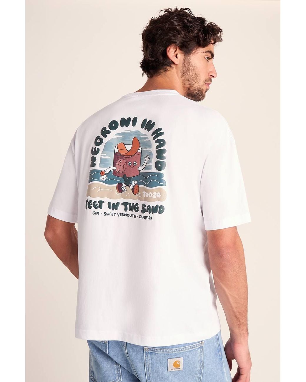 TOG24 White 'Negroni' 100% Cotton Supersoft Hattie Clark T-Shirt for men