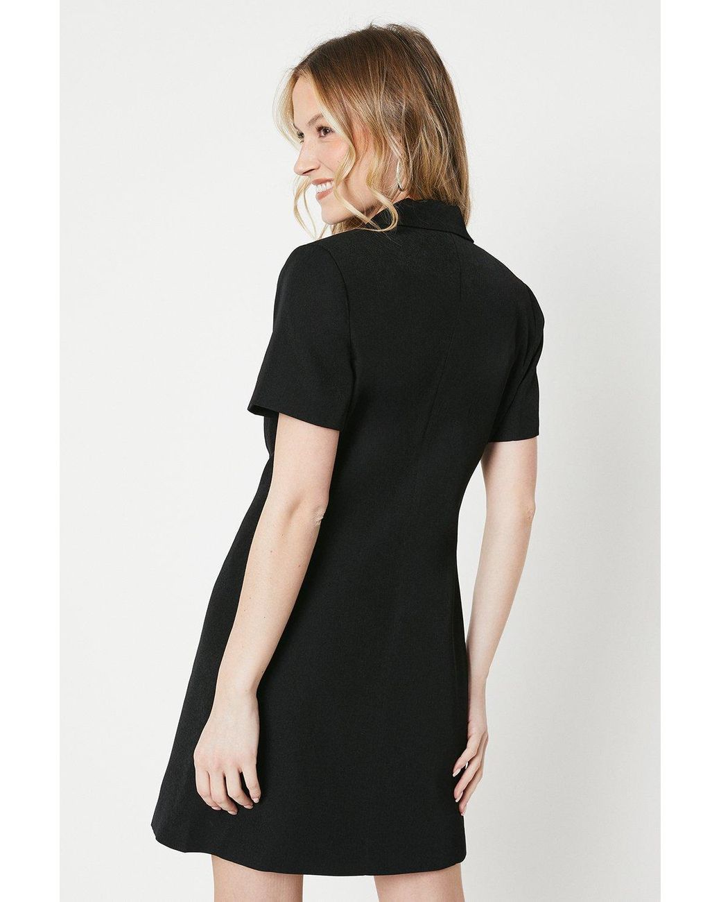 Oasis Tailored Mini Dress in Black Lyst UK