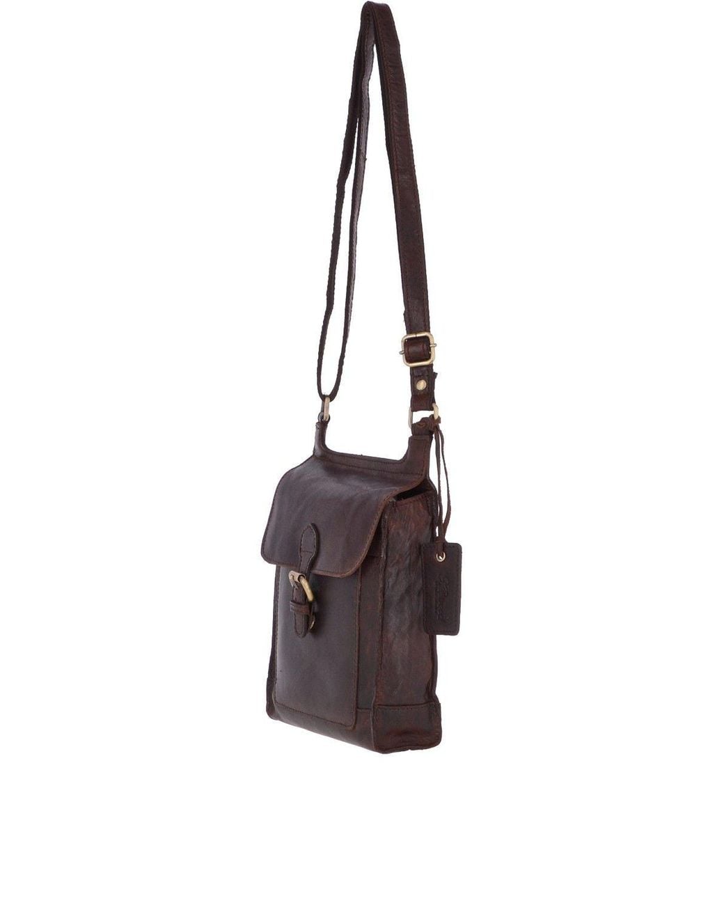 Ashwood Leather Purple Vintage Small Leather Travel Shoulder Bag