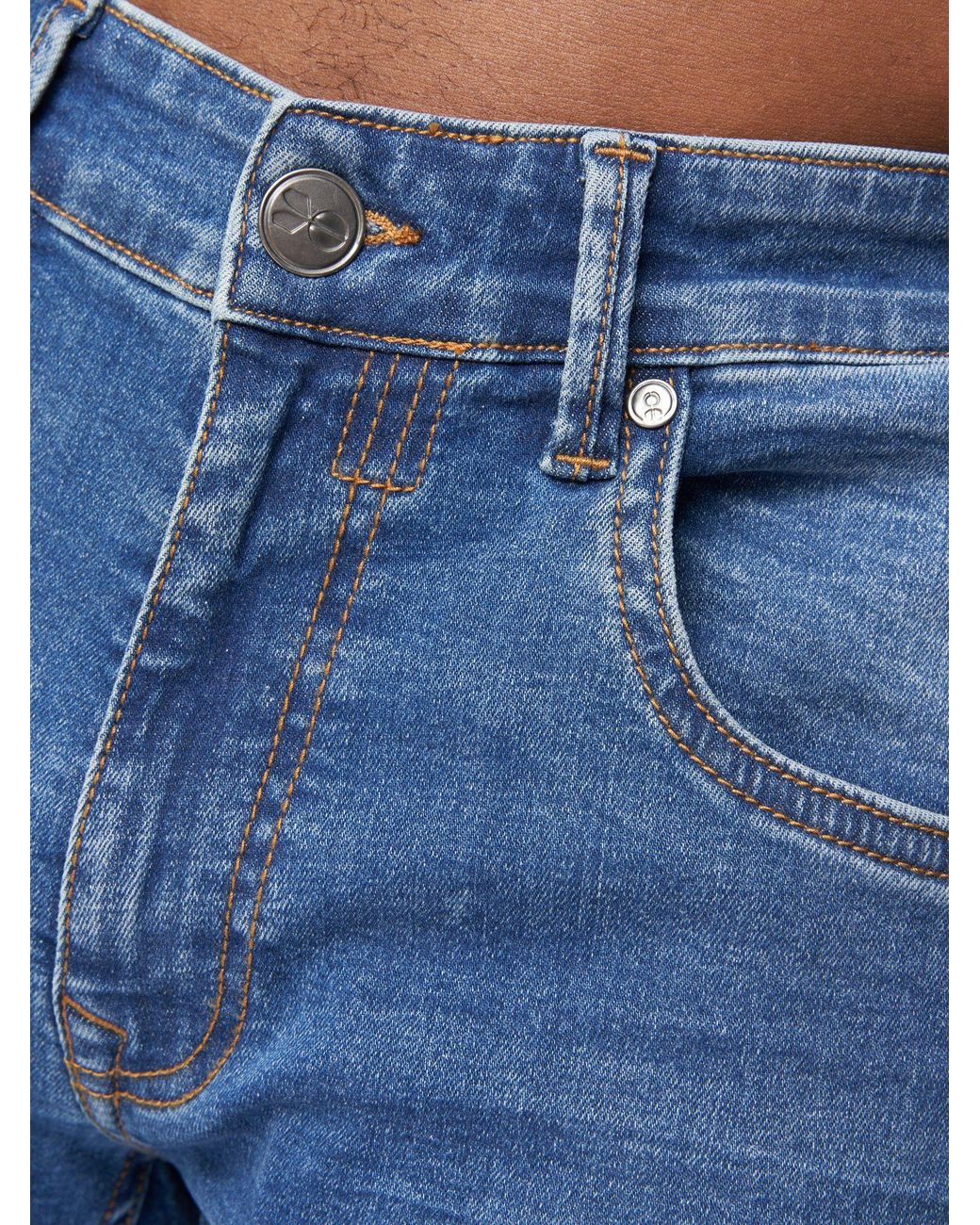 Crosshatch Blue Svelte Premium Slim-Fit Stretch Jeans for men