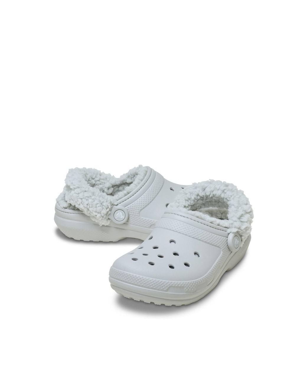 CROCSTM White Classic Fleece Lined Clog for men