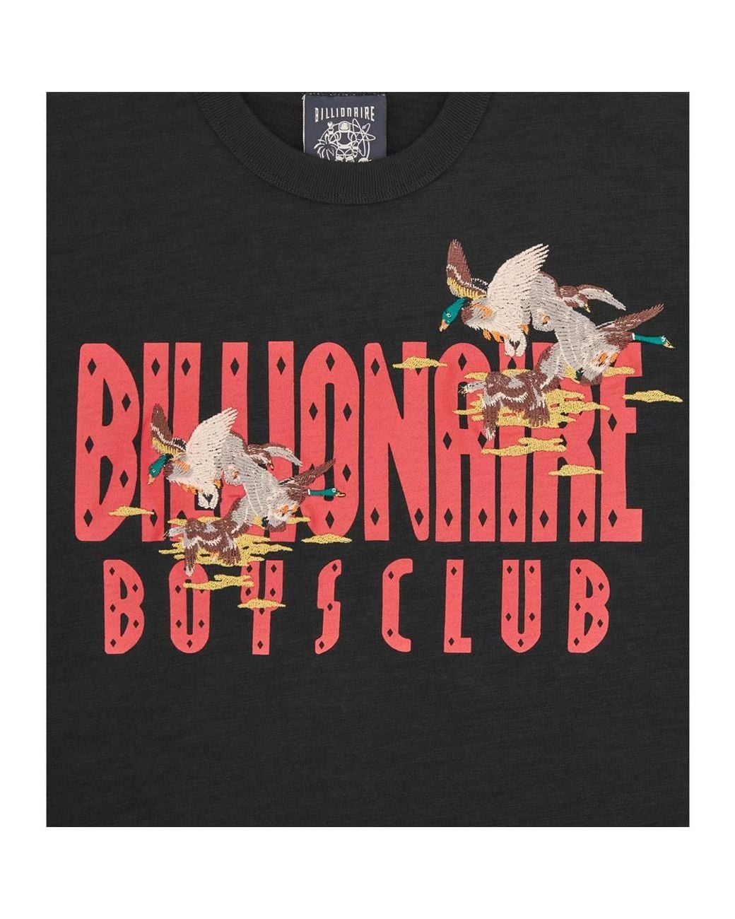 BBCICECREAM Black T-Shirt Duck Embroidered Straight for men