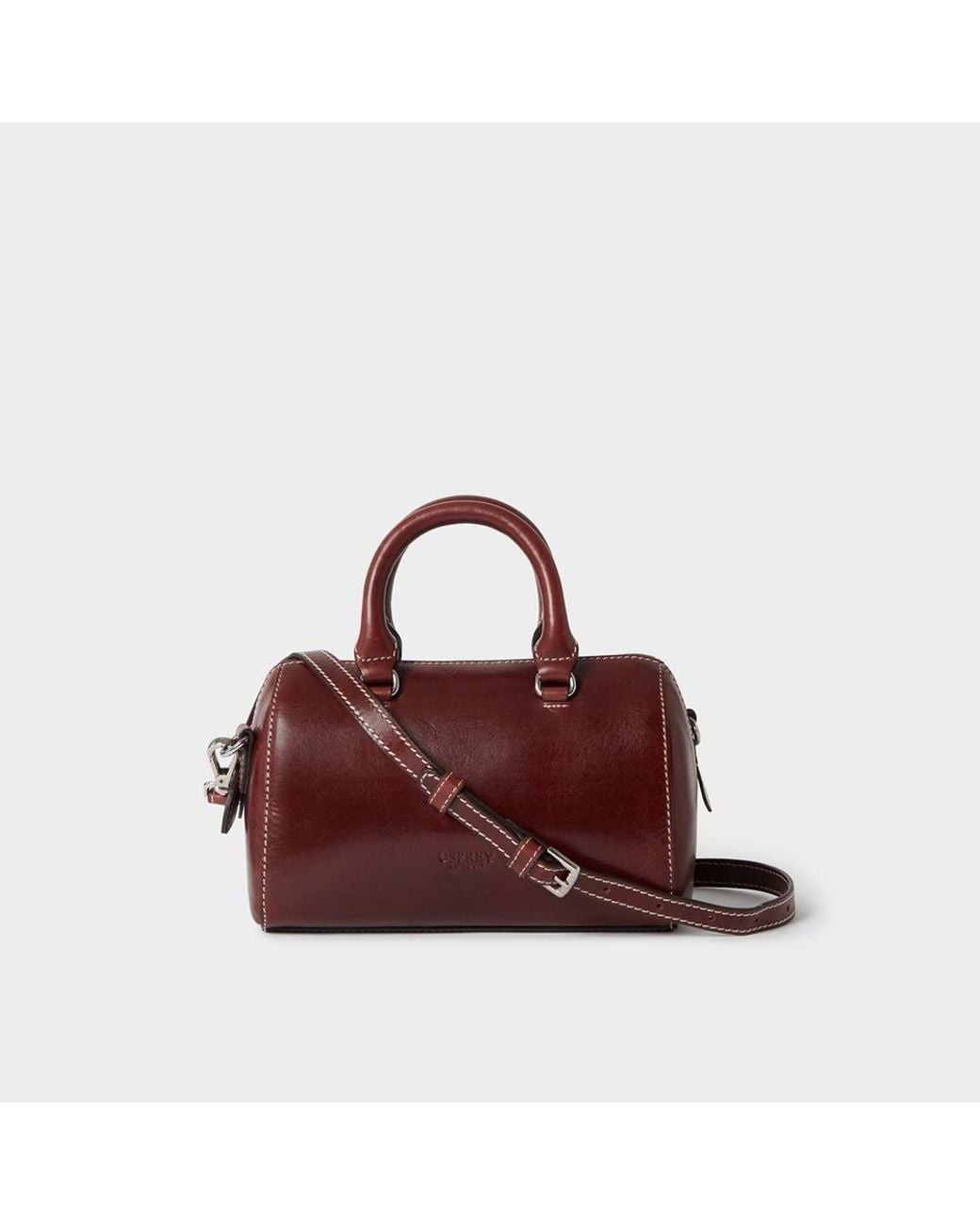 Osprey Red The Madison Mini Saddle Leather Barrel Bag