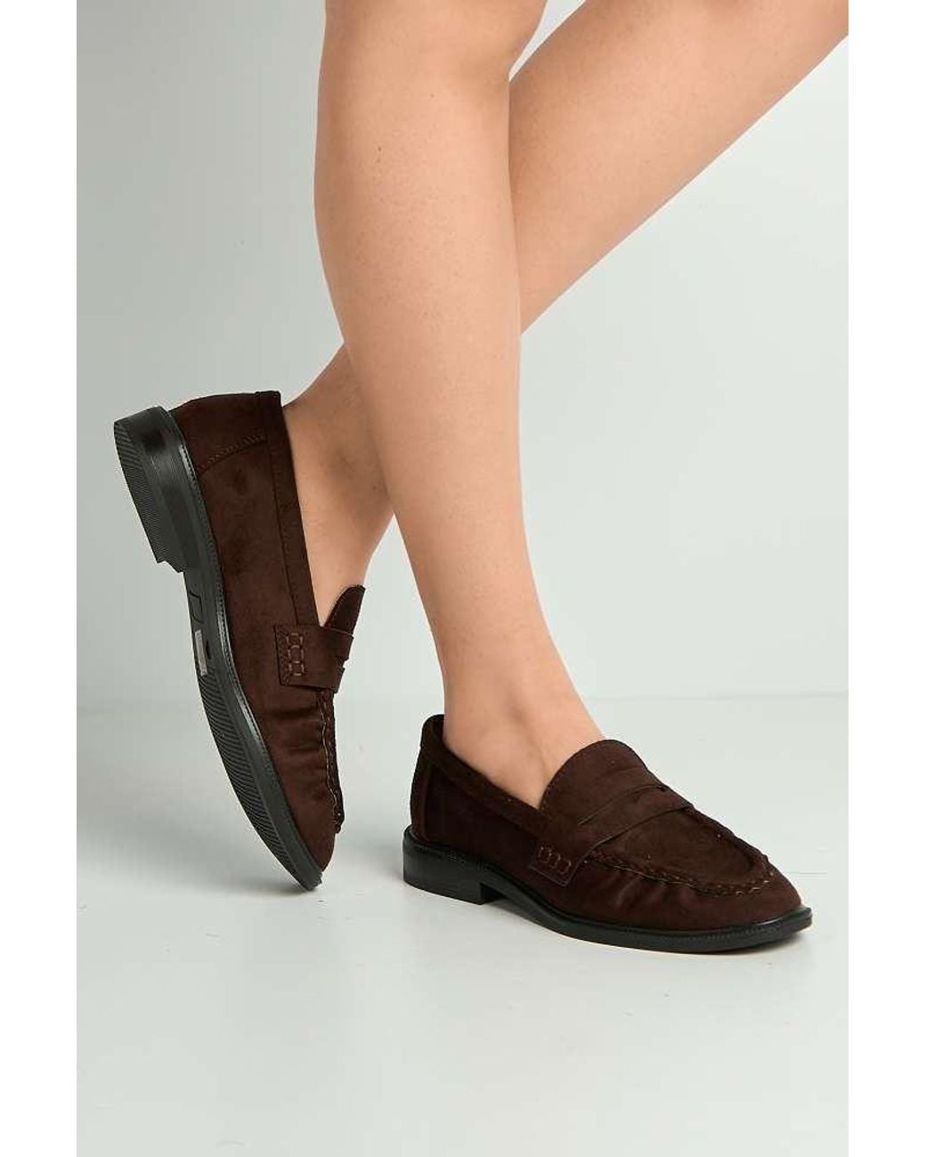 Miss Diva Black Haisley Plain Silp On Loafer With Band