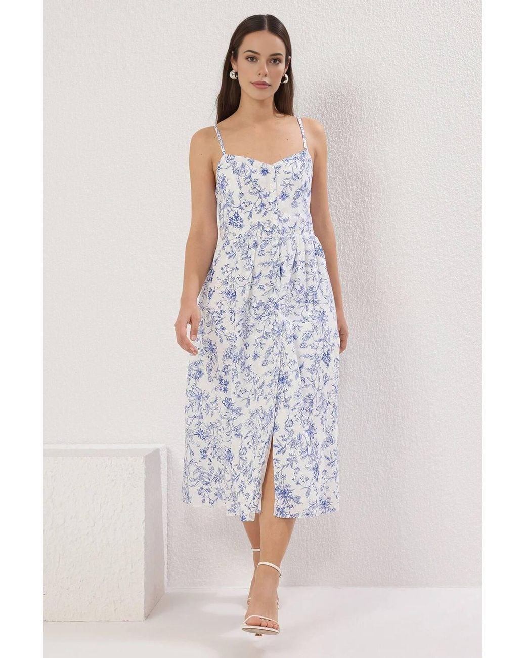 WOVCOR Multicolor A-Line Lined Midi Dress