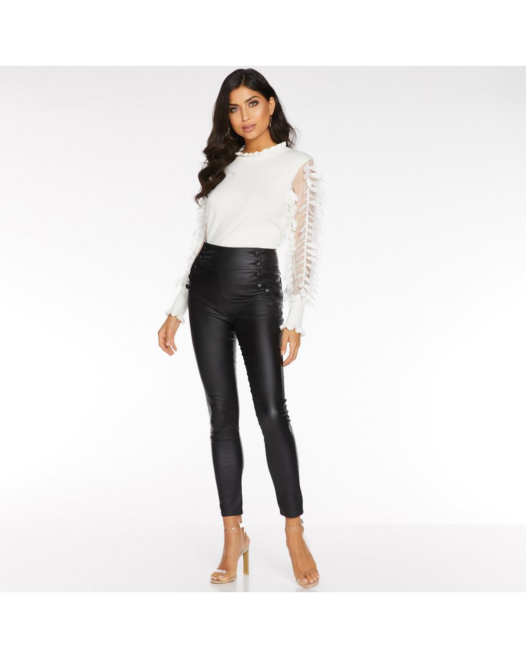 quiz high waisted trousers