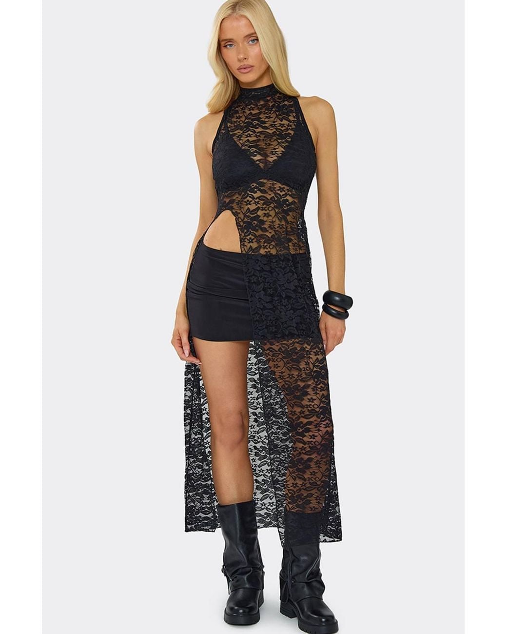 EGO Black Low Rise Mini Skirt