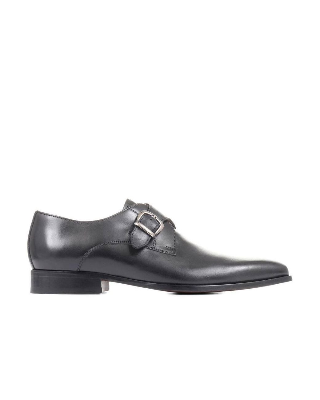Jones Bootmaker Brown Justin Leather Single Strap Monk Shoes for men