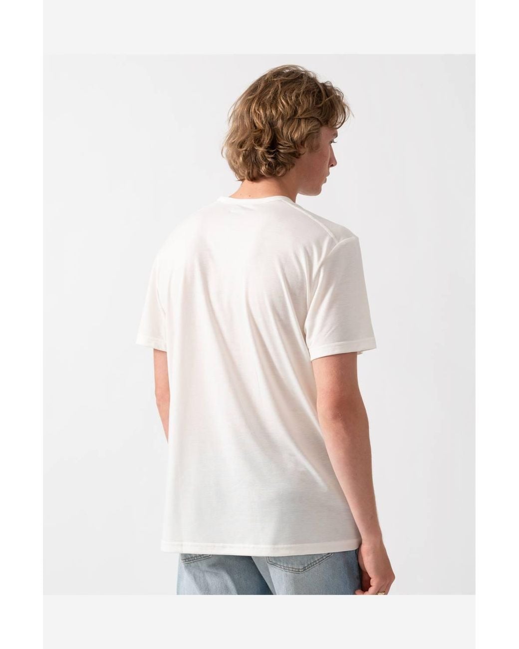 Fjallraven White Short Sleeve Crew Neck Logo Detail Top for men