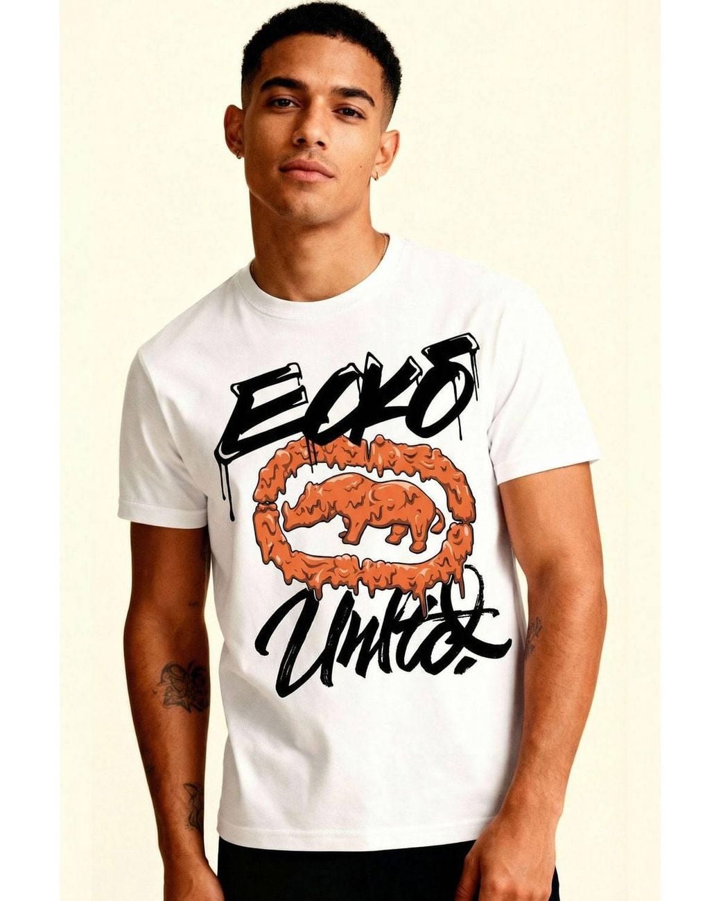 Ecko' Unltd White Drips T-Shirt for men