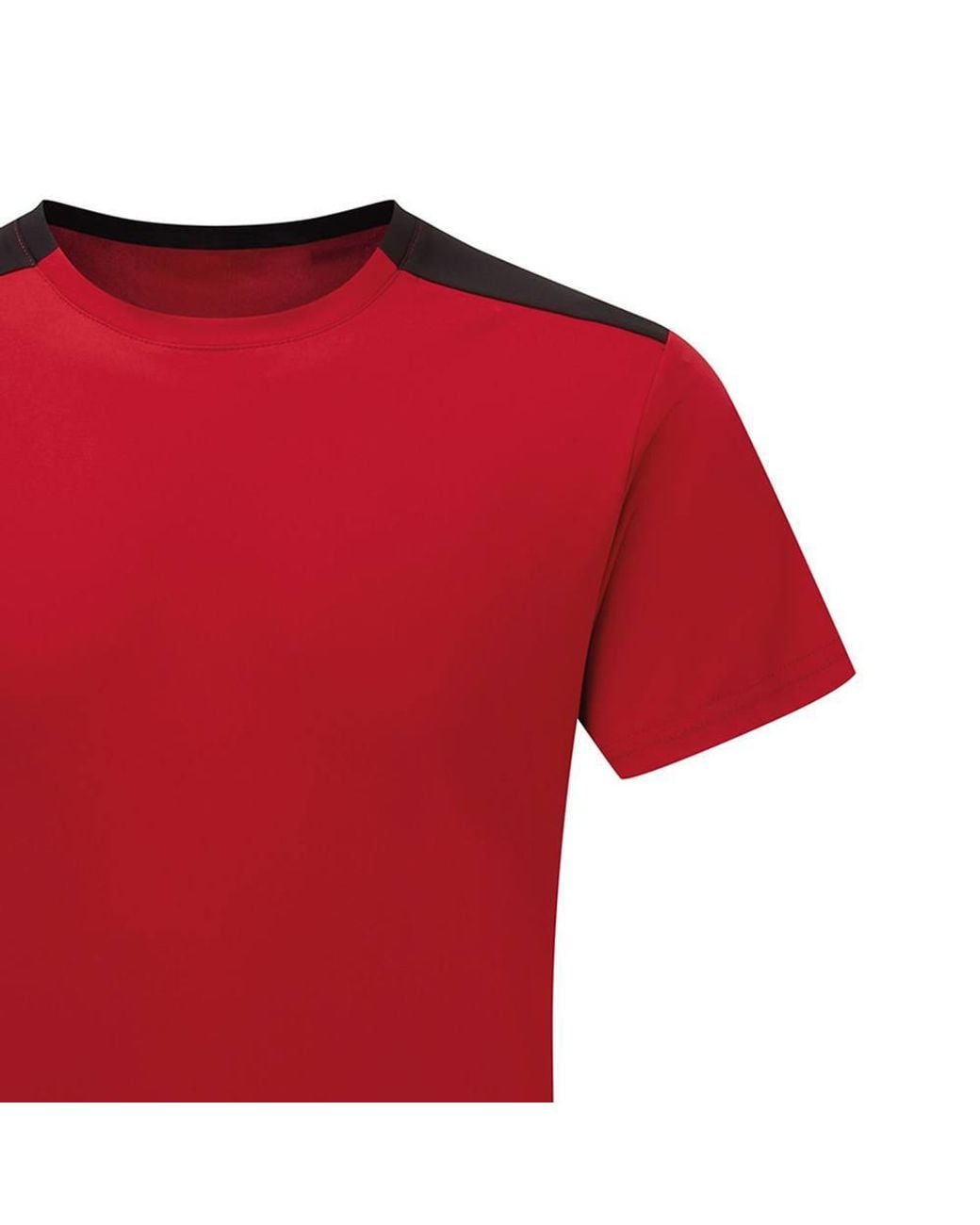 Tridri Red Performance Contrast T-Shirt for men